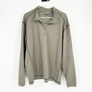 Pebble Beach Performance‎ Gray Brown Quarter-zip Pullover Size XL